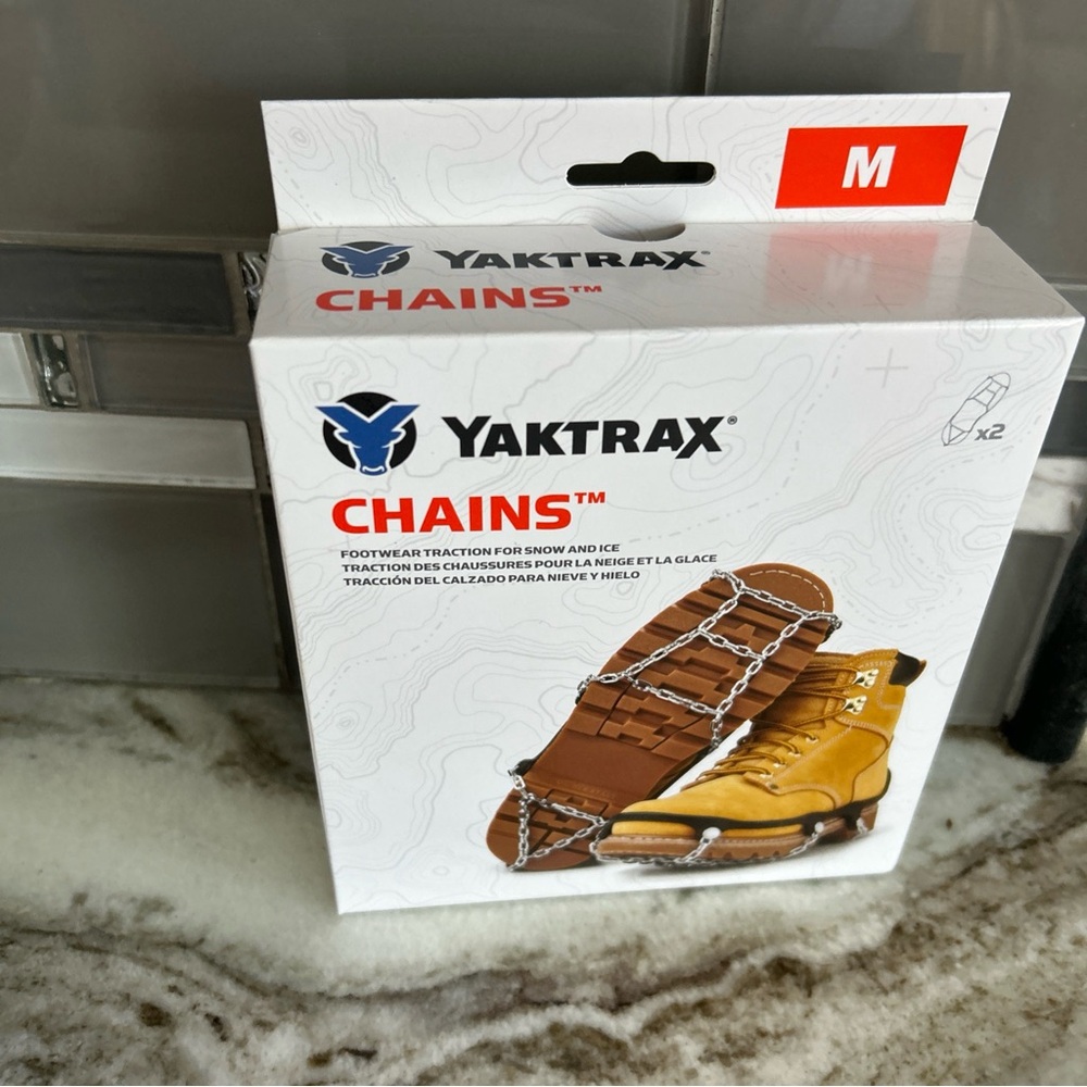 New  YAKTRAX Chains (Winter Traction for shoes Mens Small Women Medium Snow Ice